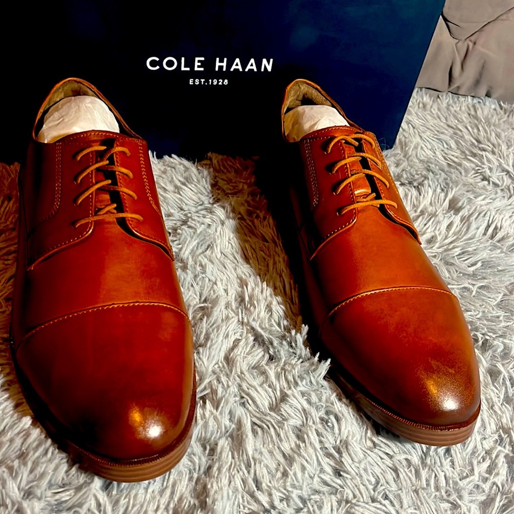 COLE HAAN HENRY GRND BLCR CPOX SIZE 13M BRITISH TAN/DK Nat